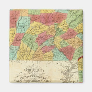 Map Of Pennsylvania New Jersey And Delaware Magnet