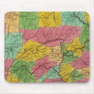 Map of Pennsylvania, New Jersey, and Delaware Mouse Mat