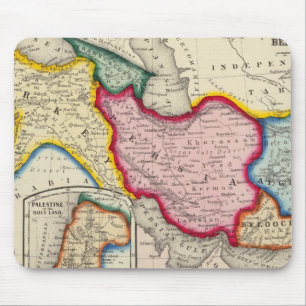 Map of Persia, Turkey In Asia Afghanistan Mouse Mat