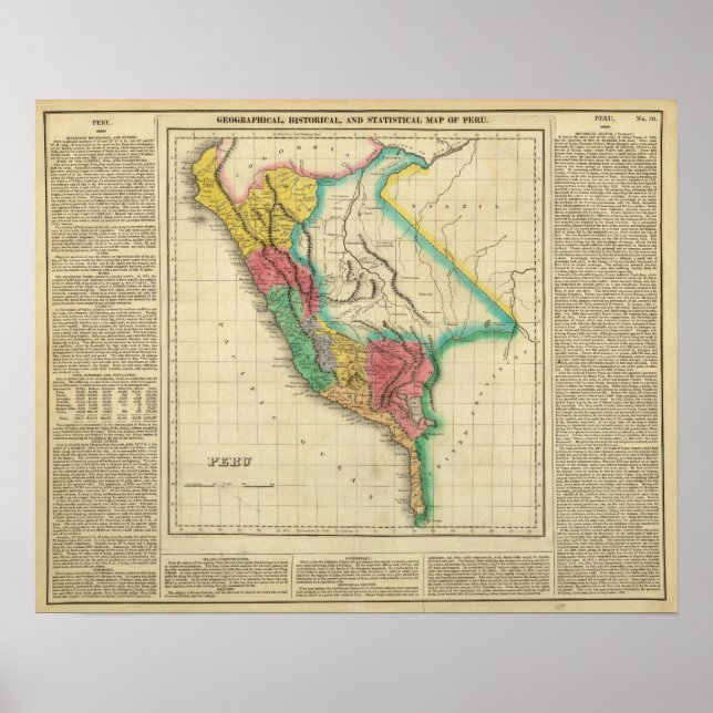 Map Of Peru Poster (Front)