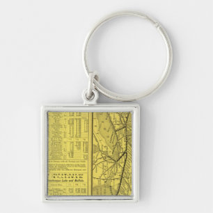 Map of Pittsburgh and Western Railway Key Ring