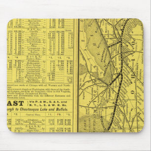 Map of Pittsburgh and Western Railway Mouse Mat