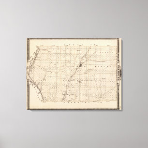 Map of Plymouth County Canvas Print