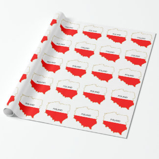 MAP OF POLAND WRAPPING PAPER