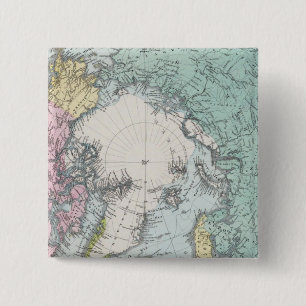 Map of Polar Seas 15 Cm Square Badge