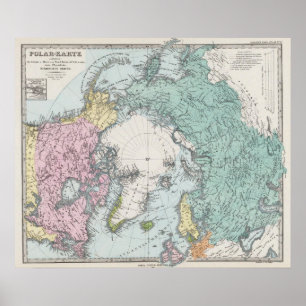 Map of Polar Seas Poster