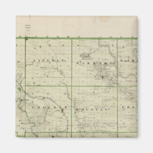 Map of Polk County, State of Iowa Magnet