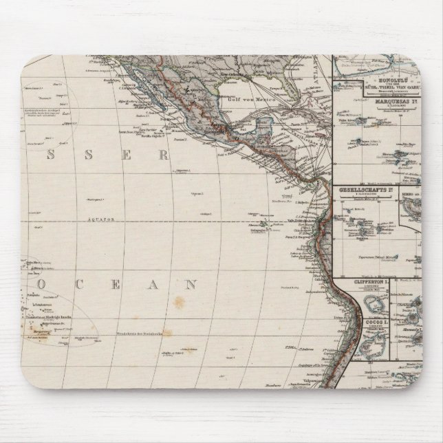 Map of Polynesia Mouse Mat (Front)