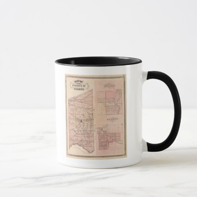 Map of Porter County with Chesterton, Hebron Mug (Right)