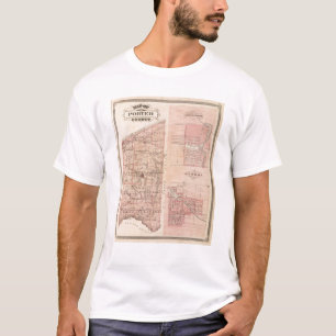 Map of Porter County with Chesterton, Hebron T-Shirt
