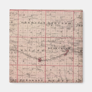 Map of Poweshiek County, State of Iowa Magnet