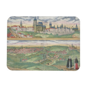 Map of Prague, from 'Civitates Orbis Terrarum' by Magnet