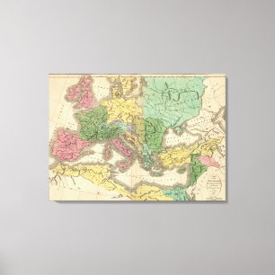 Map of Provinces in Roman Empire Canvas Print