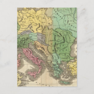 Map of Provinces in Roman Empire Postcard