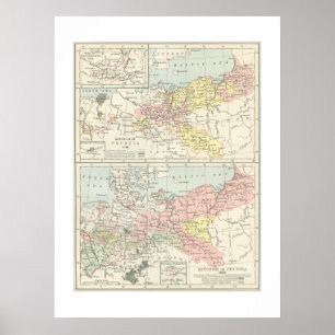 Map of Prussia in 1866 Print