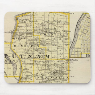 Map of Putnam and east part of Marshall counties Mouse Mat