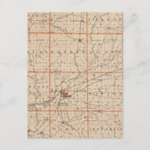 Map of Putnam County Postcard