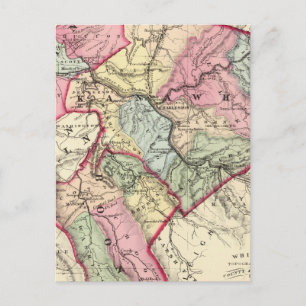 Map of Putnam, Kanawha, Boone counties Postcard