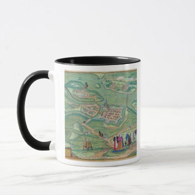 Map of Raab, from 'Civitates Orbis Terrarum' by Ge Mug (Left)