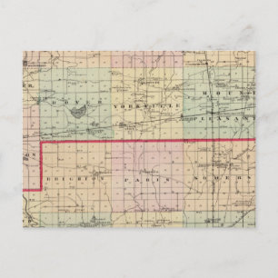 Map of Racine and Kenosha counties Postcard