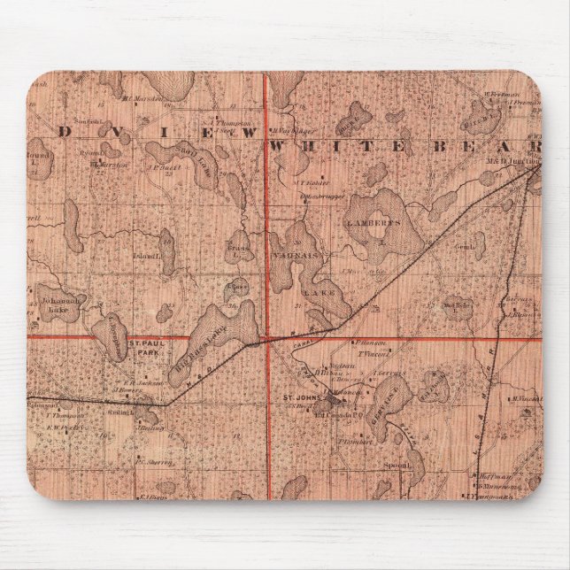 Map of Ramsey County, Minnesota Mouse Mat (Front)
