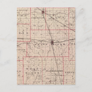 Map of Randolph County Postcard
