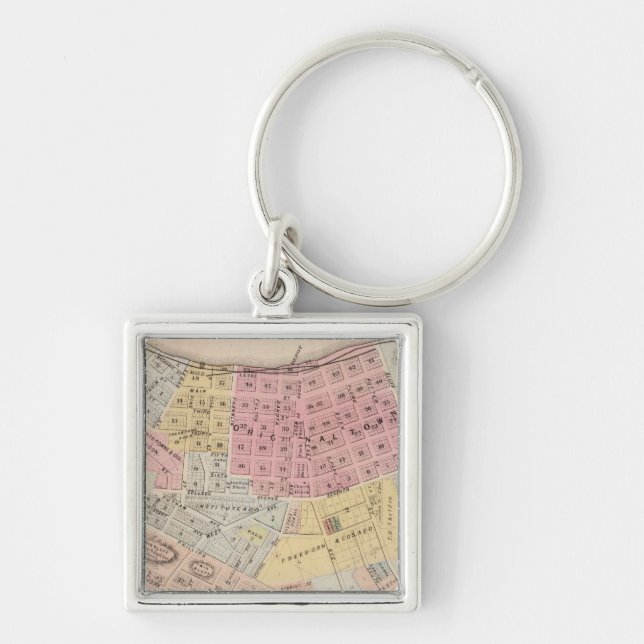 Map of Red Wing, Goodhue County, Minnesota Key Ring (Front)
