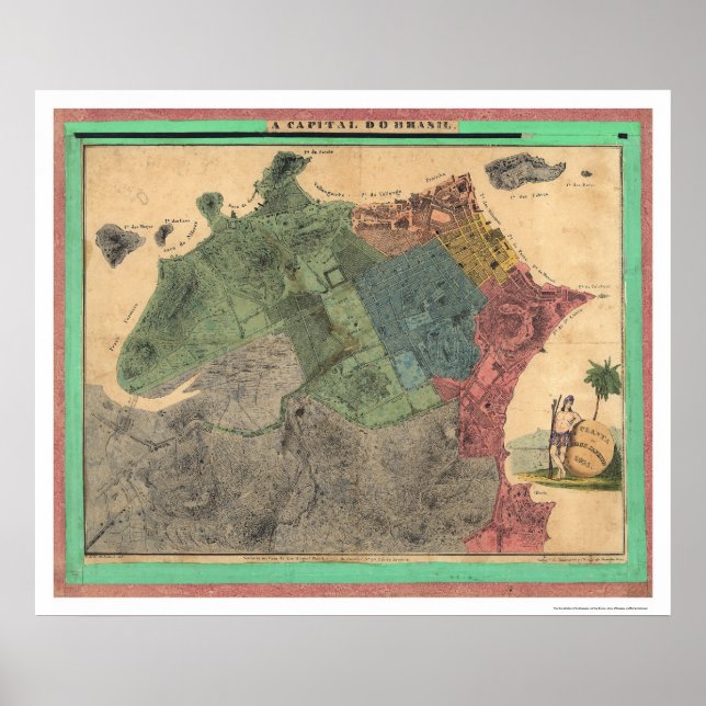 Map of Rio de Janeiro by Michellerie 1831 Poster (Front)