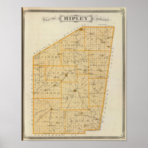 Map of Ripley County Poster