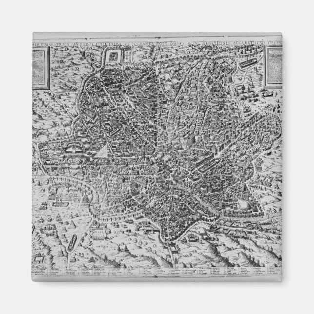 Map of Rome, 1579 Magnet (Front)