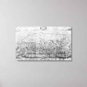 Map of Rome Canvas Print