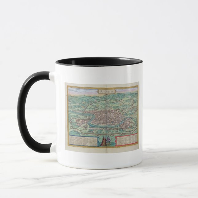 Map of Rome, from 'Civitates Orbis Terrarum' by Ge Mug (Left)