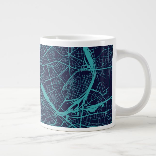Map of Rome Large Coffee Mug (Right)
