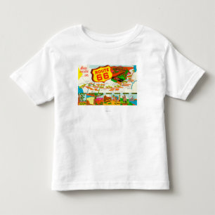 Map of Route 66 from Los Angeles to Chicago Toddler T-Shirt