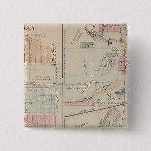 Map of Rushford, Fillmore County, Minnesota 15 Cm Square Badge
