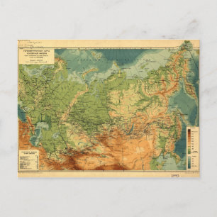 Map of Russia (1912) Postcard