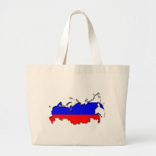 Map of Russia Large Tote Bag
