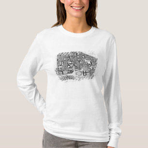 Map of Sainte-Genevieve area, Paris, 1756 T-Shirt