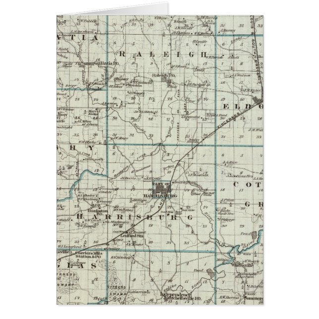 Map of Saline County (Front)