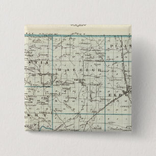 Map of Saline County 15 Cm Square Badge