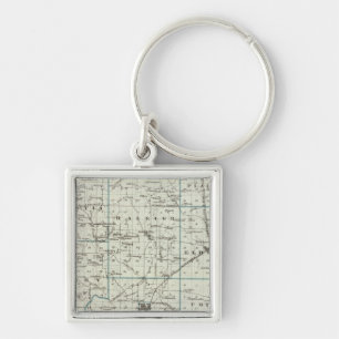 Map of Saline County Key Ring