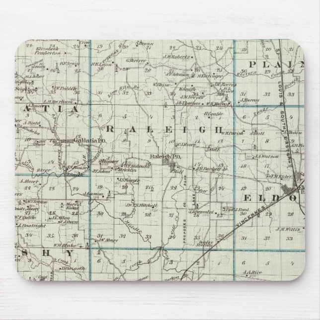 Map of Saline County Mouse Mat (Front)