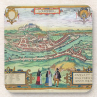 Map of Salzburg, from 'Civitates Orbis Terrarum' b