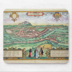 Map of Salzburg, from 'Civitates Orbis Terrarum' b Mouse Mat