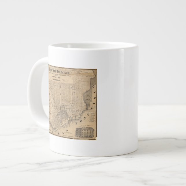 Map of San Francisco Large Coffee Mug (Front Left)