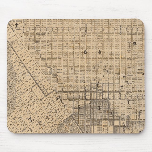 Map of San Francisco Mouse Mat (Front)