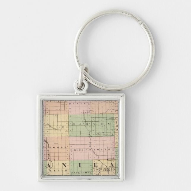 Map of Sanilac County, Michigan Key Ring (Front)