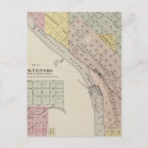 Map of Sauk Rapids, Map of Sauk Centre, Minnesota Postcard