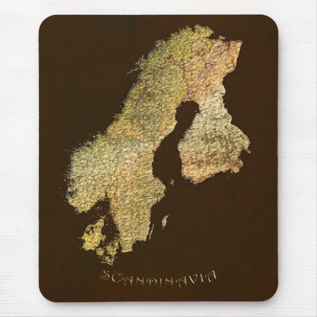 Map of Scandinavia Cartography Mouse Mat (Front)