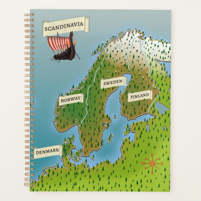 Map Of Scandinavia Planner (Front)